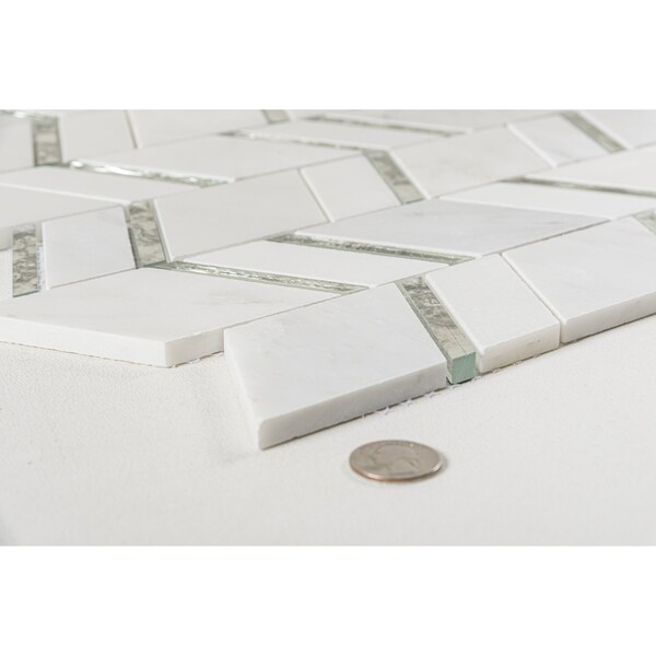 Andova Tiles ANDOVA TILES Casia Marble Chevron Mosaic Tile - ANDCAS182