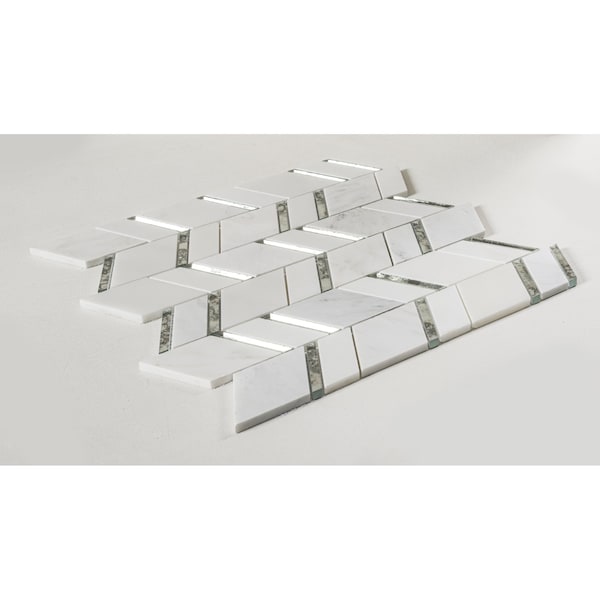 Andova Tiles ANDOVA TILES Casia Marble Chevron Mosaic Tile - ANDCAS182