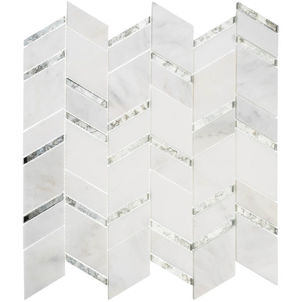 Andova Tiles ANDOVA TILES Casia Marble Chevron Mosaic Tile - ANDCAS182
