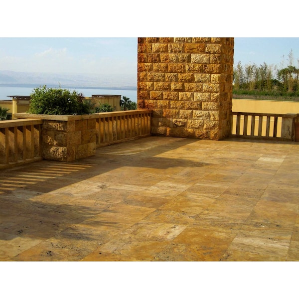 Msi Tuscany Riviera Travertine 16 Sq.  Ft.  Tumbled Paver Kits - ZOR-LSC-0124