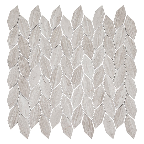 Andova Tiles ANDOVA TILES Channing Elongated Hex  1" x 2.5" Marble Honeycomb Mosaic Wall & Floor Tile - ANDCHA139