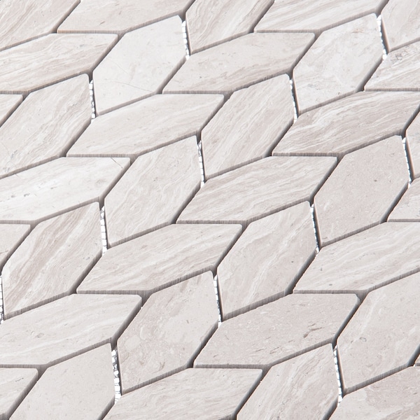 Andova Tiles ANDOVA TILES Channing Elongated Hex  1" x 2.5" Marble Honeycomb Mosaic Wall & Floor Tile - ANDCHA139