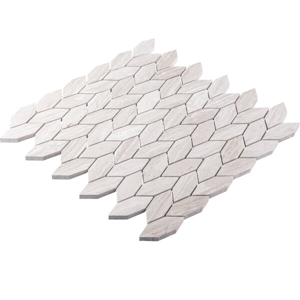 Andova Tiles ANDOVA TILES Channing Elongated Hex  1" x 2.5" Marble Honeycomb Mosaic Wall & Floor Tile - ANDCHA139