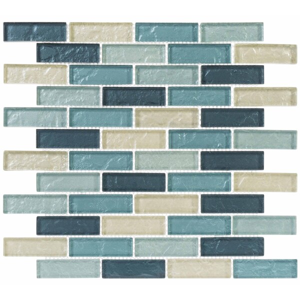 Andova Tiles ANDOVA TILES Pristine 1" x 3" Glass Brick Joint Mosaic Tile - ANDPRI517