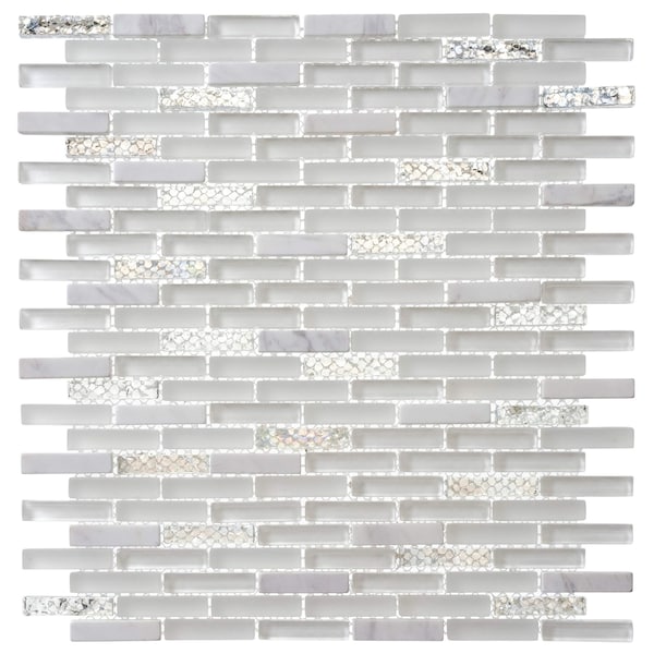 Andova Tiles ANDOVA TILES Loic 0.375" x 1.625" Glass Brick Joint Mosaic Tile - ANDLOI447