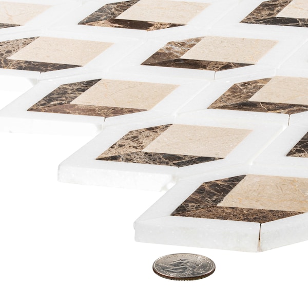 Andova Tiles SAMPLE Easton 5 x 3 Glass Novelty Mosaic Wall  Floor Tile - SAM-ANDEAS337
