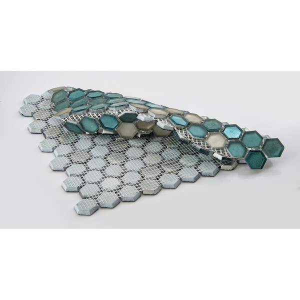 Andova Tiles ANDOVA TILES Arti 1" x 1" Glass Honeycomb Mosaic Tile - ANDART266