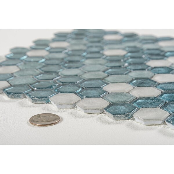 Andova Tiles ANDOVA TILES Arti 1" x 1" Glass Honeycomb Mosaic Tile - ANDART266