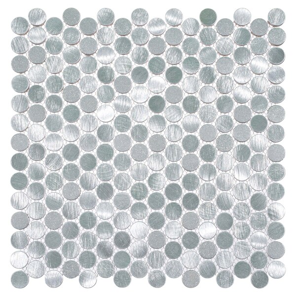 Andova Tiles ANDOVA TILES Orb 0.75" x 0.75" Metal Penny Round Mosaic Tile - ANDORB256