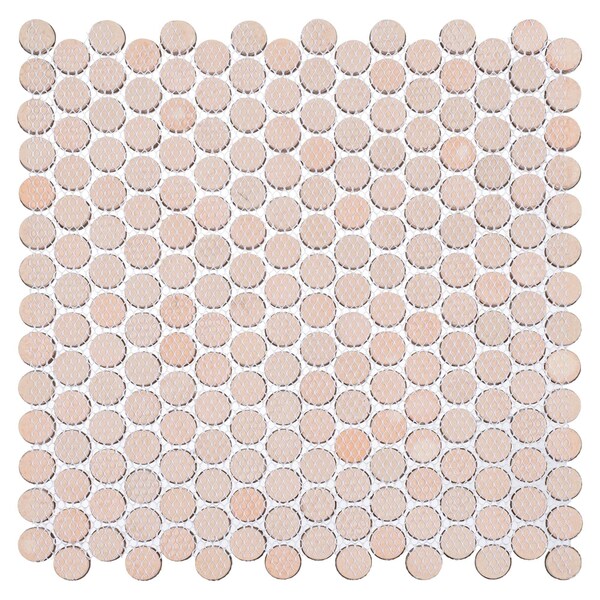 Andova Tiles ANDOVA TILES Orb 0.75" x 0.75" Metal Penny Round Mosaic Tile - ANDORB256
