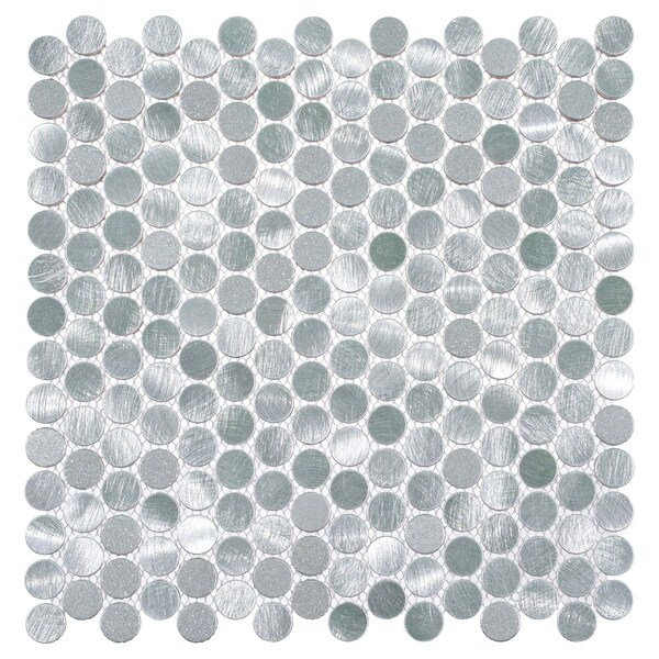 Andova Tiles ANDOVA TILES Orb 0.75" x 0.75" Metal Penny Round Mosaic Tile - ANDORB256