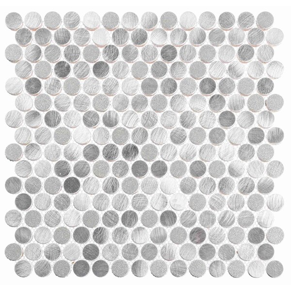 Andova Tiles ANDOVA TILES Orb 0.75" x 0.75" Metal Penny Round Mosaic Tile - ANDORB256
