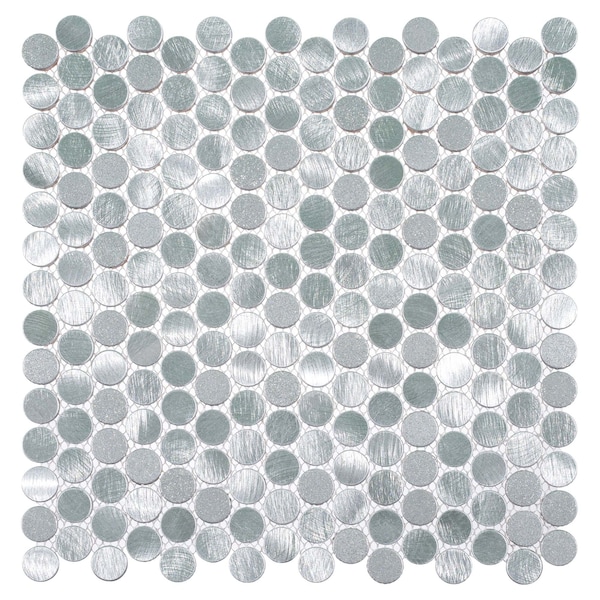 Andova Tiles ANDOVA TILES Orb 0.75" x 0.75" Metal Penny Round Mosaic Tile - ANDORB256