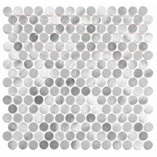 Andova Tiles ANDOVA TILES Orb 0.75" x 0.75" Metal Penny Round Mosaic Tile - ANDORB256