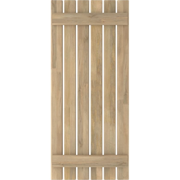 Ekena Millwork Americraft 6-Board (2 Batten) Exterior Real Wood Spaced Board-n-Batten Shutters, ARW101SB623X39UNH, PR - ARW101SB623X39UNH
