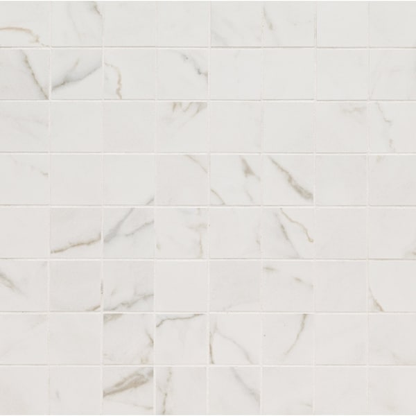 Msi Kaya Calacatta Lucca 3 in X 3 in Matte Porcelain Mosaic Tile, 11PK - ZOR-MD-0550