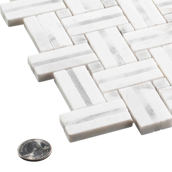 Andova Tiles SAMPLE Fabrique 1 x 2 Natural Stone Marble Mosaic Wall  Floor Tile - SAM-ANDFAB237