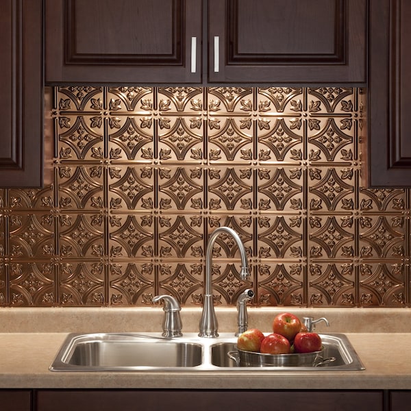 Fasade Fasade 18in x 24in Traditional 1 Oil Rubbed Bronze Backsplash Panel 5pk - PB5026