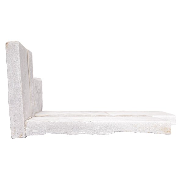 Msi Arctic White Splitface Ledger Corner 9'' x 18'' Quartzite Wall Tile, 4PK - ZOR-PNL-0149