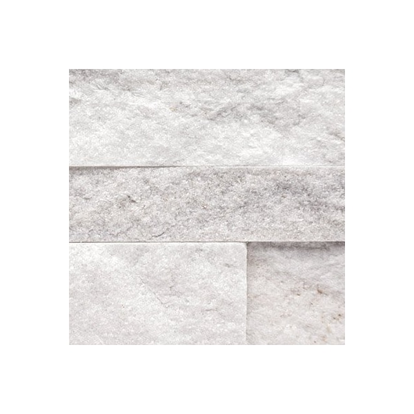 Msi Arctic White Splitface Ledger Corner 9'' x 18'' Quartzite Wall Tile, 4PK - ZOR-PNL-0149