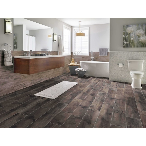 Msi Country River Moss 8 X 48 Porcelain Wood Look Tile In Brown, 4PK - ZOR-PT-0285