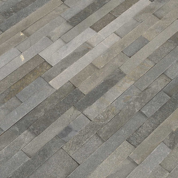 Msi Sedona Grey Splitface Ledger Panel 6 In. X 24 In. Natural Quartzite Wall Tile, 8PK - ZOR-PNL-0064
