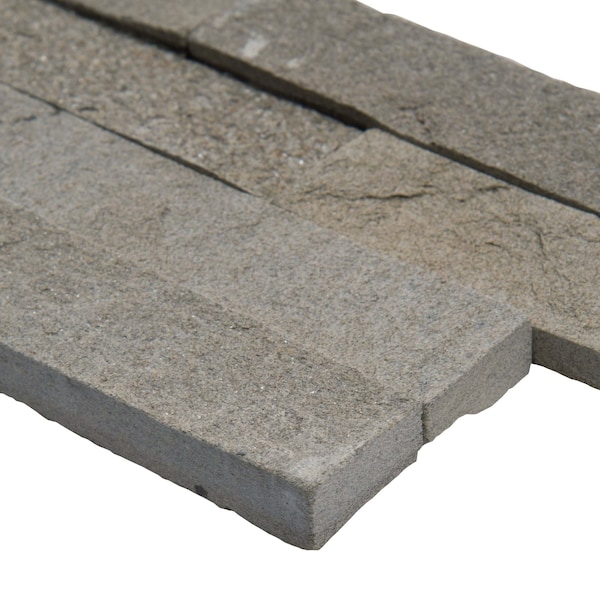 Msi Sedona Grey Splitface Ledger Panel 6 In. X 24 In. Natural Quartzite Wall Tile, 8PK - ZOR-PNL-0064
