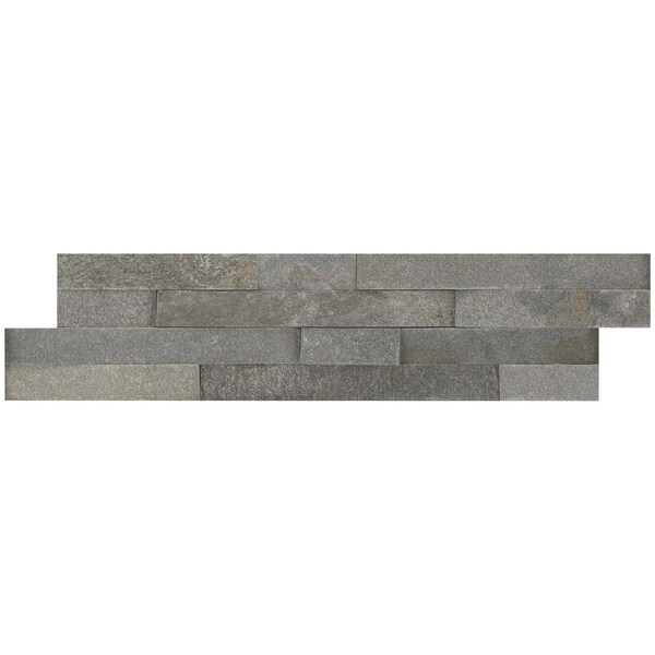 Msi Sedona Grey Splitface Ledger Panel 6 In. X 24 In. Natural Quartzite Wall Tile, 8PK - ZOR-PNL-0064