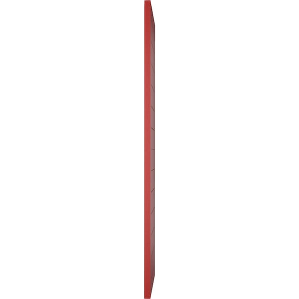 Ekena Millwork True Fit PVC Horizontal Slat Framed Modern Style Fixed Mount Shutters, Fire Red, 12W x 75H, PR - TFP001HF12X075BR