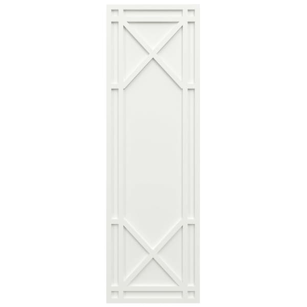 Ekena Millwork True Fit PVC Bungalow Fixed Mount Shutters, Unfinished, 15W x 47H, PR - TFP001BG15X047UN