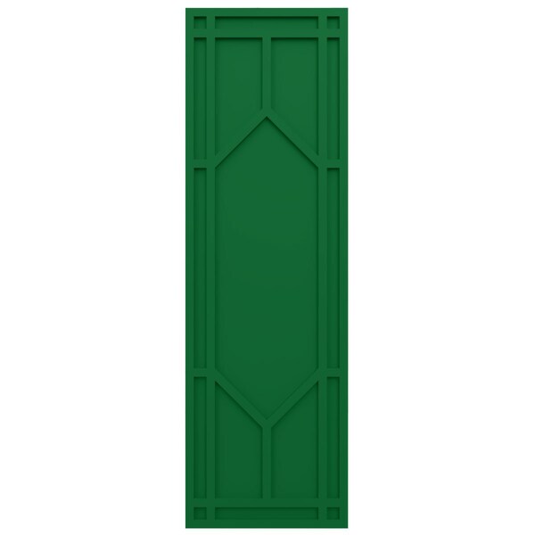 Ekena Millwork True Fit PVC Shaker Fixed Mount Shutters, Viridian Green, 12W x 39H, PR - TFP001SK12X039HG