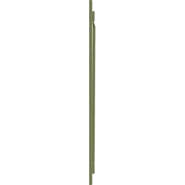 Ekena Millwork True Fit PVC Two Board Joined Board-n-Batten Shutters w/Z-Bar, Moss Green , 10 3/4W x 40H, PR - TFP102BBF11X040MG