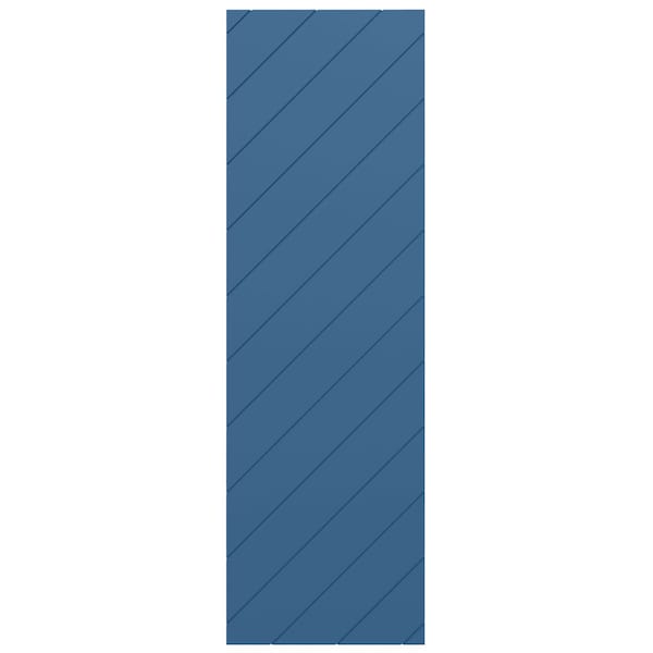 Ekena Millwork 18W x 30H True Fit PVC Diagonal Slat Modern Style Fixed Mount Shutters, Sojourn Blue, PR - TFP001DG18X030HB