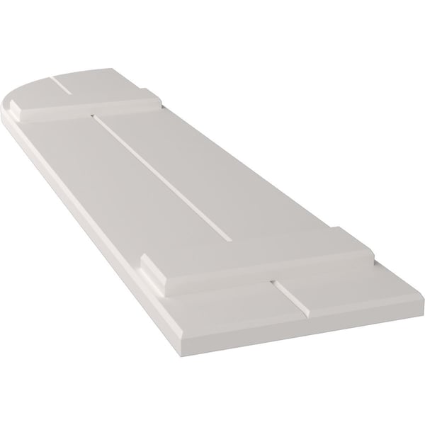 Ekena Millwork True Fit PVC, Two Board Arch Top Joined Board-n-Batten Shutters, Unfinished, 10 3/4W x 30H, PR - TFP101BA11X030UN