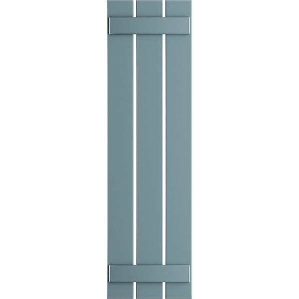 Ekena Millwork True Fit PVC Three Board Spaced Board-n-Batten Shutters, Peaceful Blue , 17 1/8W x 62H, PR - TFP101SBF17X062SB