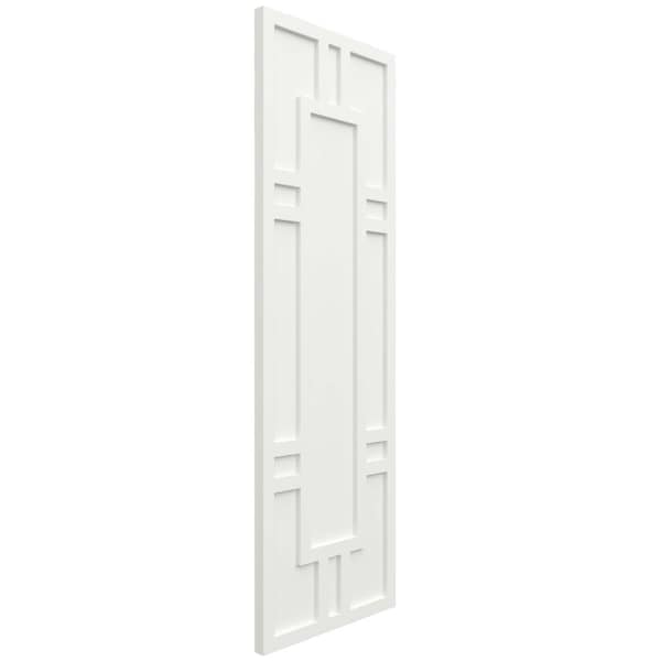 Ekena Millwork True Fit PVC Hastings Fixed Mount Shutters, Unfinished, 12W x 44H, PR - TFP001HS12X044UN