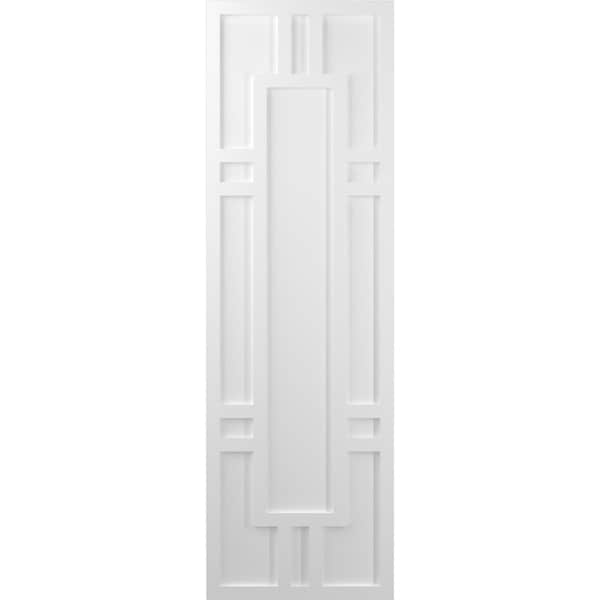 Ekena Millwork True Fit PVC Hastings Fixed Mount Shutters, Unfinished, 12W x 44H, PR - TFP001HS12X044UN