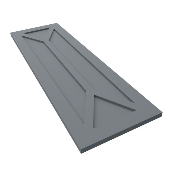 Ekena Millwork True Fit PVC San Carlos Mission Style Fixed Mount Shutters, Ocean Swell, 15W x 39H, PR - TFP001SC15X039CH