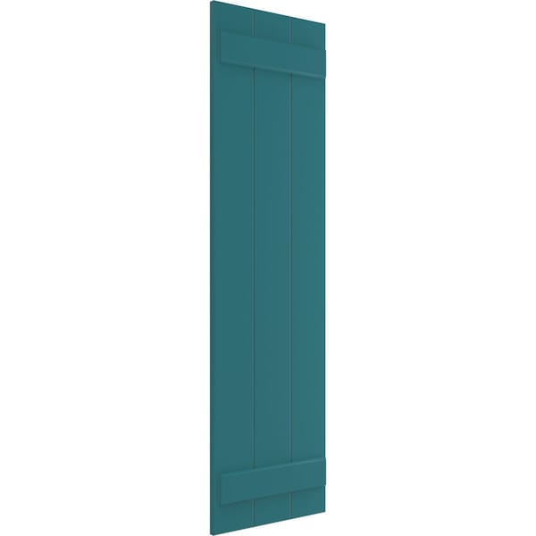 Ekena Millwork True Fit PVC, Three Board Joined Board-n-Batten Shutters, Antigua, 16 1/8W x 55H, PR - TFP101BBF16X055AN