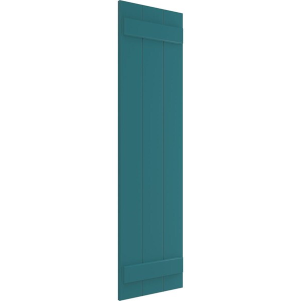 Ekena Millwork True Fit PVC, Three Board Joined Board-n-Batten Shutters, Antigua, 16 1/8W x 55H, PR - TFP101BBF16X055AN