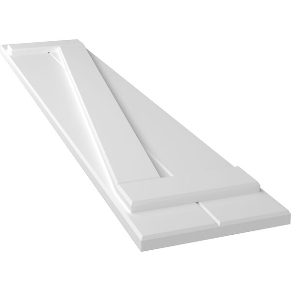 Ekena Millwork True Fit PVC Two Board Joined Board-n-Batten Shutters w/Z-Bar, Unfinished , 10 3/4W x 62H, PR - TFP102BBF11X062UN