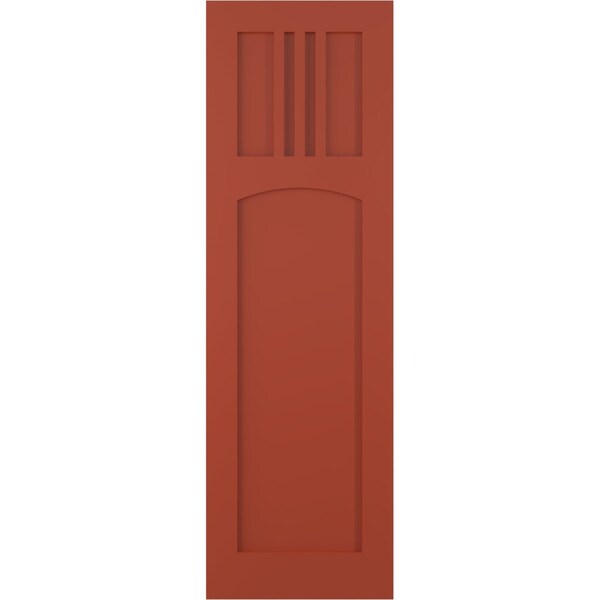 Ekena Millwork True Fit PVC San Miguel Mission Style Fixed Mount Shutters, Colorful Leaves, 12W x 36H, PR - TFP001SM12X036CL
