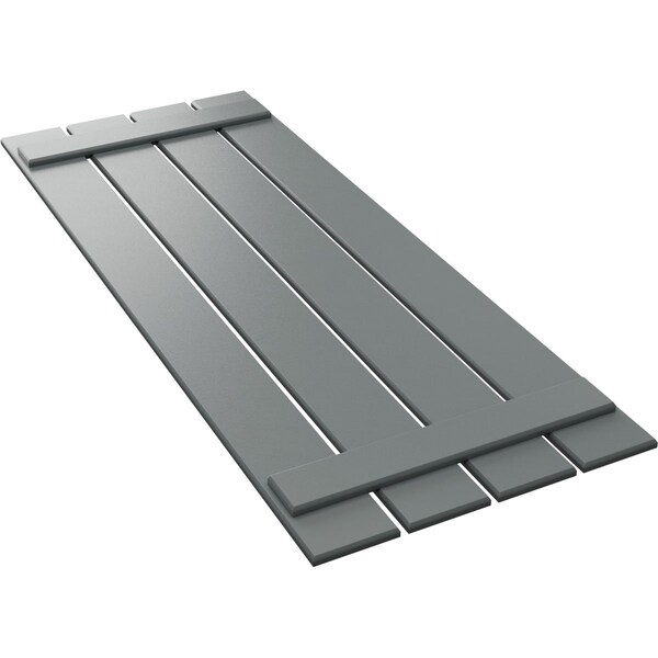 Ekena Millwork True Fit PVC Four Board Spaced Board-n-Batten Shutters, Ocean Swell , 23W x 48H, PR - TFP101SBF23X048CH