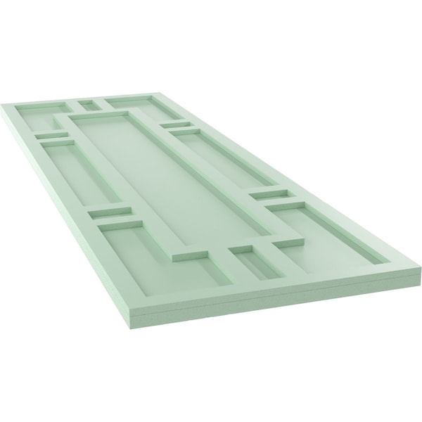Ekena Millwork True Fit PVC Hastings Fixed Mount Shutters, Seaglass, 15W x 44H, PR - TFP001HS15X044SG