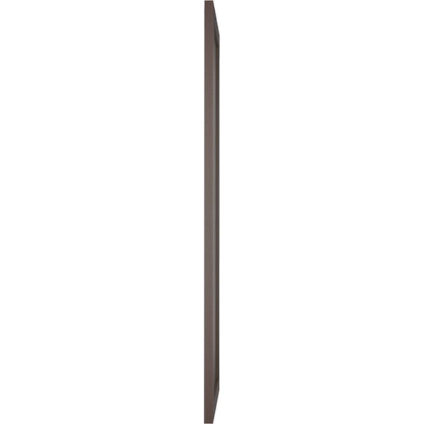 Ekena Millwork True Fit PVC Single Panel Herringbone Modern Style Fixed Mount Shutters, Raisin Brown, 18W x 25H, PR - TFP001HB18X025TB