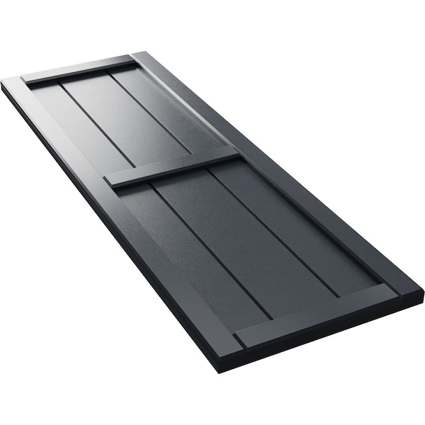 Ekena Millwork True Fit PVC, Two Board Framed Board-n-Batten Shutters, Starless Night Blue, 10 3/4W x 56H, PR - TFP101BF11X056OB