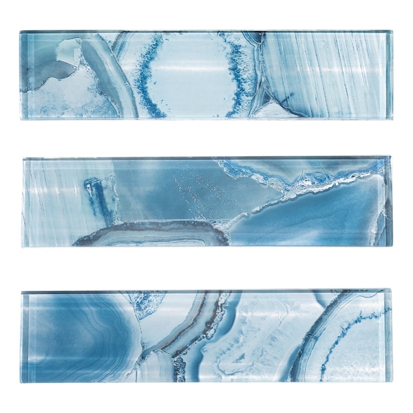 Andova Tiles Myst 3 in. x 12 in. Glass Marble Look Subway Wall Tile - SAM-ANDMYS248