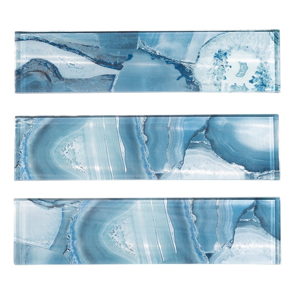Andova Tiles Myst 3 in. x 12 in. Glass Marble Look Subway Wall Tile - SAM-ANDMYS248