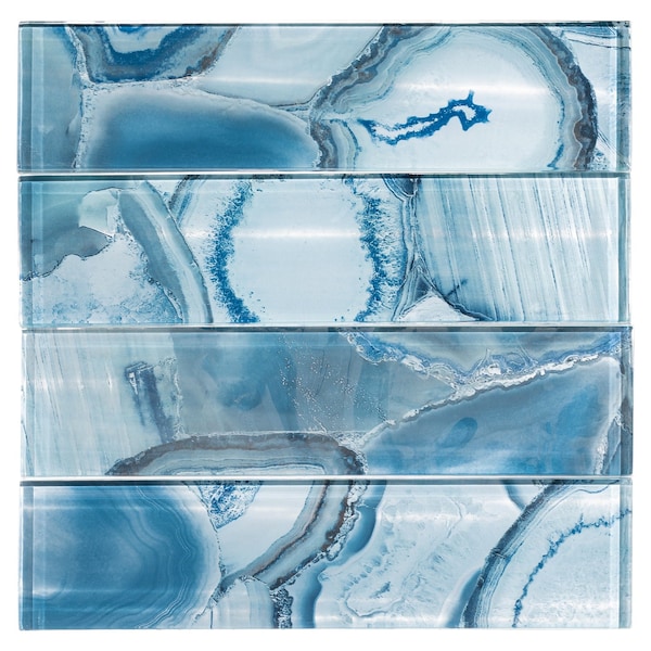 Andova Tiles Myst 3 in. x 12 in. Glass Marble Look Subway Wall Tile - SAM-ANDMYS248