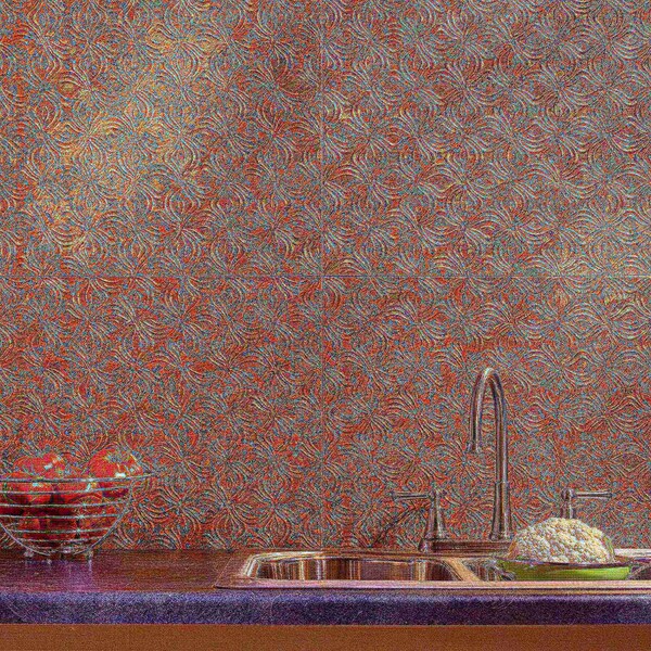 Fasade Fasade 18in x 24in Lotus Copper Fantasy Backsplash Panel 5pk - PB6311